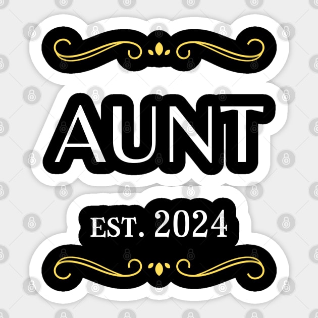 Aunt to be 2024 Sticker by vaporgraphic